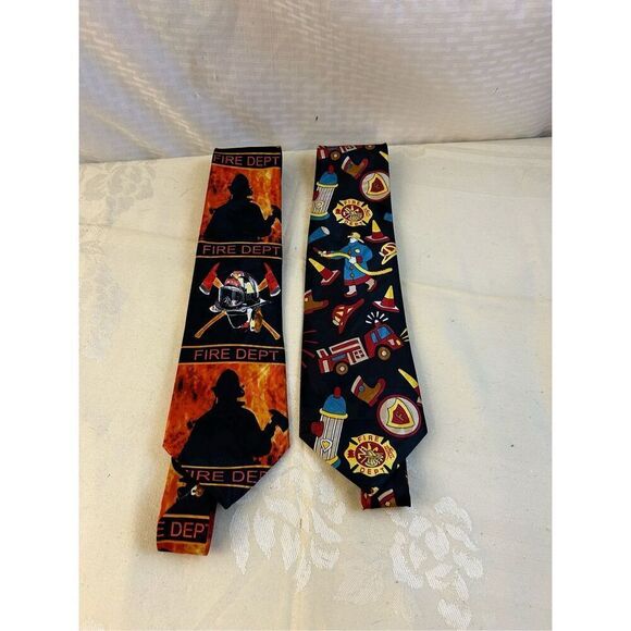 Steven Harris Renaissance 2 Firehouse Fire Dept ties 100 polyester Fireman - Picture 2 of 8